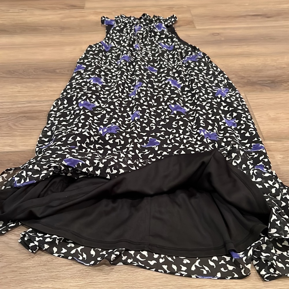NWT BCBG Generation Relax Halter Neck Tie Chiffon Mini Fallen Petal Large - Picture 8 of 16